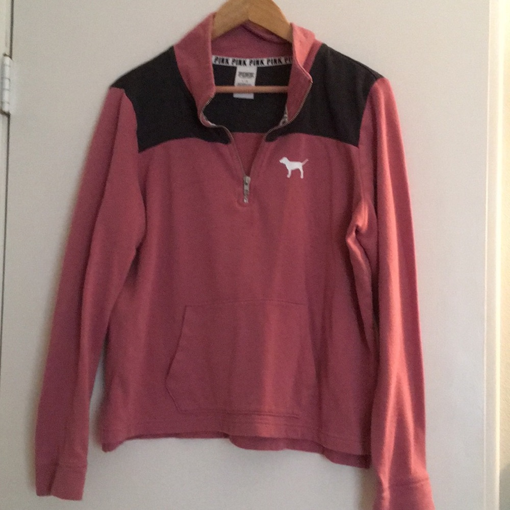Dusty Pink 1/4 zip sweatshirt